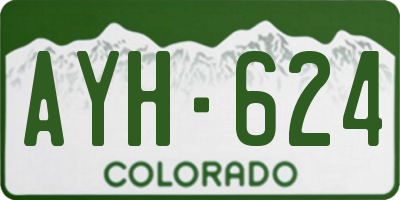 CO license plate AYH624