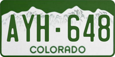 CO license plate AYH648