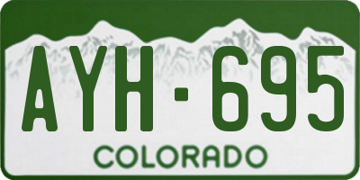 CO license plate AYH695