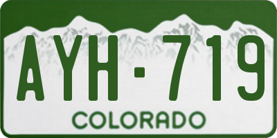 CO license plate AYH719