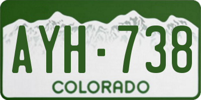 CO license plate AYH738