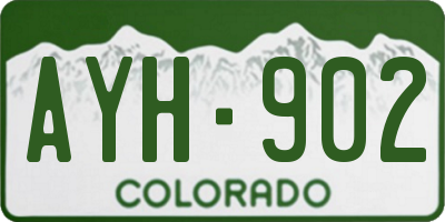 CO license plate AYH902