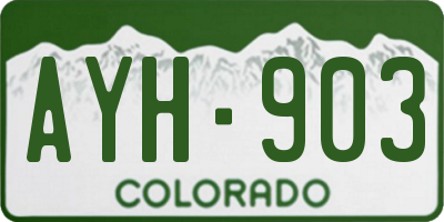 CO license plate AYH903