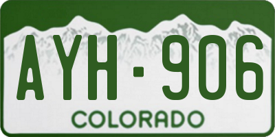 CO license plate AYH906