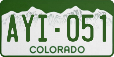 CO license plate AYI051