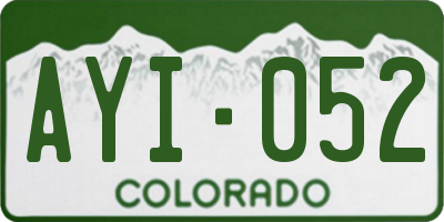 CO license plate AYI052