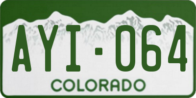 CO license plate AYI064