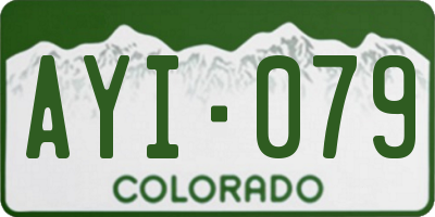 CO license plate AYI079