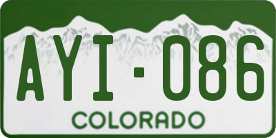 CO license plate AYI086