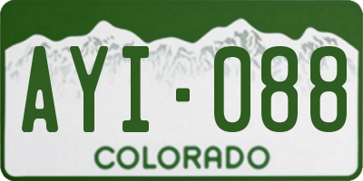 CO license plate AYI088