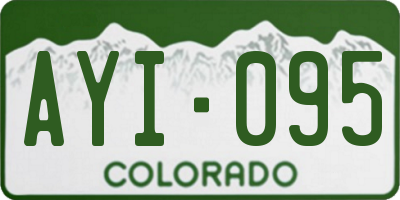 CO license plate AYI095