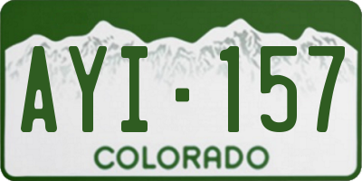 CO license plate AYI157