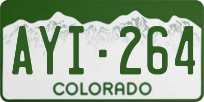 CO license plate AYI264