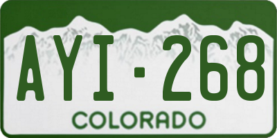 CO license plate AYI268