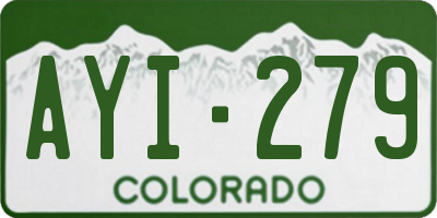 CO license plate AYI279