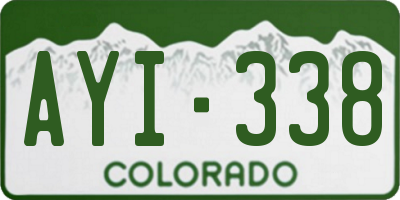 CO license plate AYI338