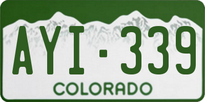 CO license plate AYI339