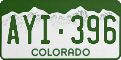 CO license plate AYI396