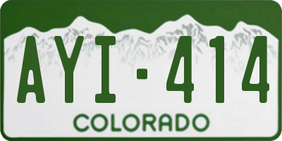 CO license plate AYI414