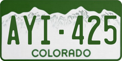 CO license plate AYI425