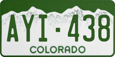CO license plate AYI438