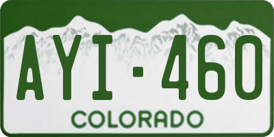 CO license plate AYI460