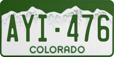 CO license plate AYI476