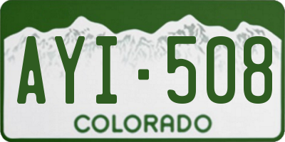 CO license plate AYI508