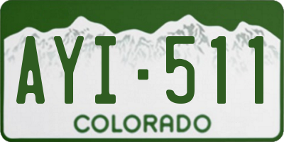 CO license plate AYI511