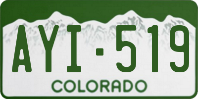 CO license plate AYI519