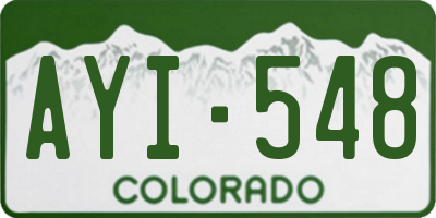 CO license plate AYI548