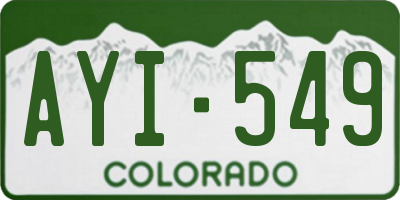 CO license plate AYI549