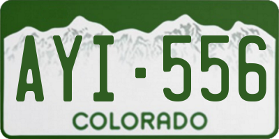 CO license plate AYI556
