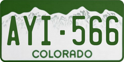 CO license plate AYI566