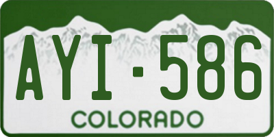 CO license plate AYI586