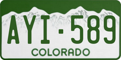 CO license plate AYI589