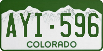 CO license plate AYI596