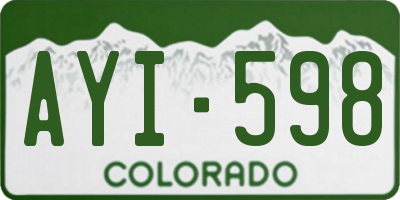 CO license plate AYI598