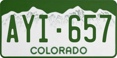 CO license plate AYI657