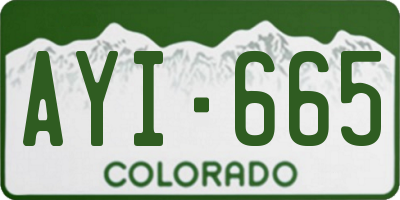 CO license plate AYI665