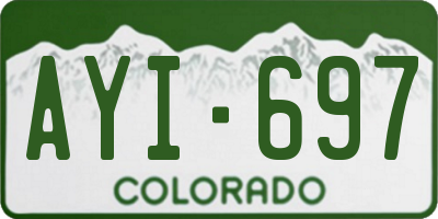 CO license plate AYI697