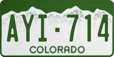 CO license plate AYI714