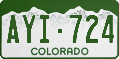 CO license plate AYI724
