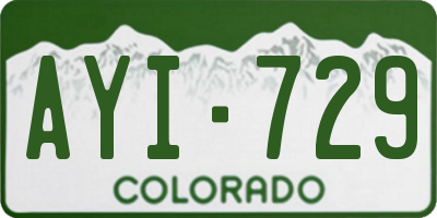 CO license plate AYI729