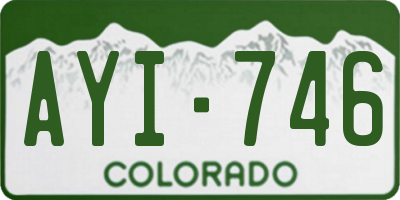 CO license plate AYI746