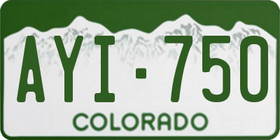 CO license plate AYI750