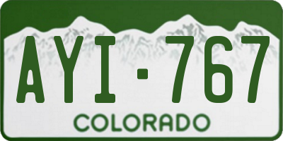 CO license plate AYI767