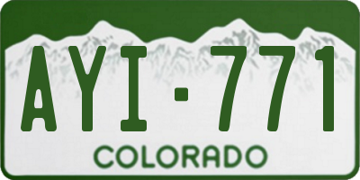 CO license plate AYI771