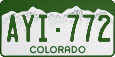 CO license plate AYI772