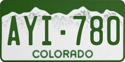 CO license plate AYI780